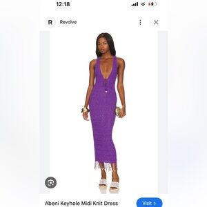 Abeni keyhole midi knit dress size small